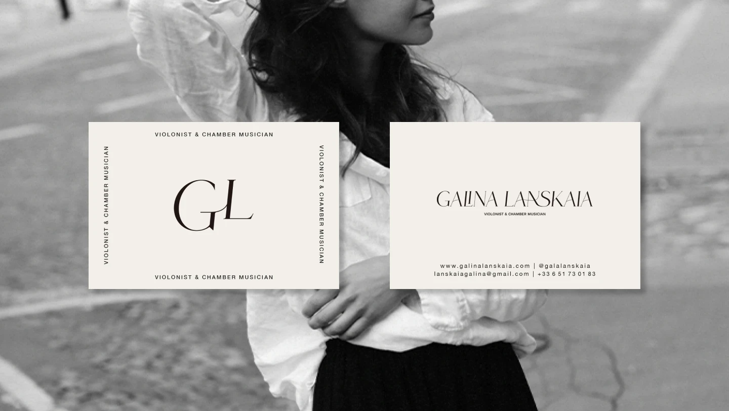 Presentation des maquettes du site web de d'une violoniste