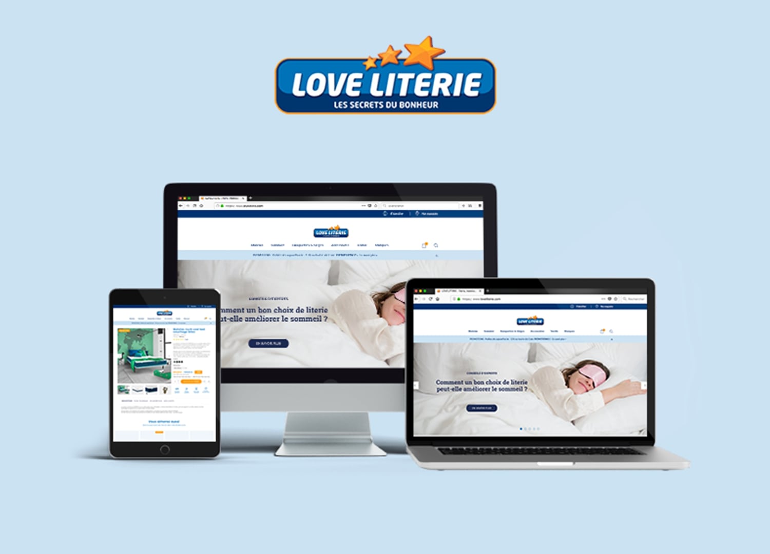 Refonte d'un site e-commerce responsive dédié à la vente de literie.